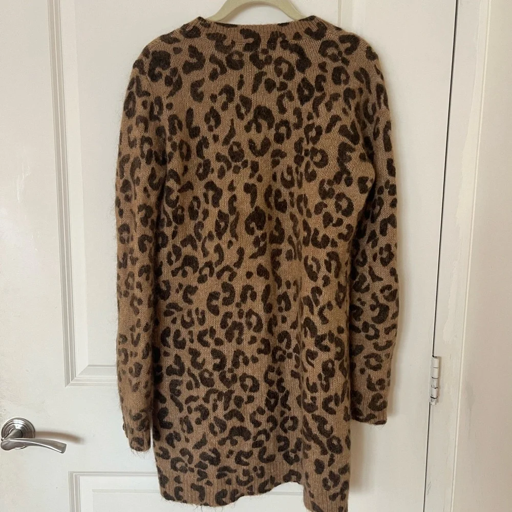 Sezane Leopard Print Sweater Dress - Picture 3 of 7